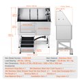 thumbnail image 5 of SKYSHALO 62" Dog Wash Station with Ramp, Durable Stainless Steel Pet Bathing Tub, Includes Soap Holder, Faucet & Accessories, Suitable for Large to Small Dogs, Home Use Bathtub (Left), 5 of 9