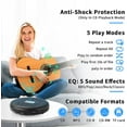 thumbnail image 6 of ARAFUNA Portable CD Player with Dual Stereo Speakers, Rechargeable Compact CD Player for Car with Anti-Skip Protection, Headphones and AUX Cable, 6 of 9
