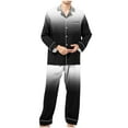 thumbnail image 1 of Buttons for Pants Mens Long Sleeve Men Casual Turndown Button Turndown Gradient Print Long Sleeve Blouse And Trousers Elastic Waisted Pants Set Casual Pants for Men Long Sleeve Blouse, 1 of 9