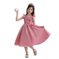 thumbnail image 2 of Generic Toddler Kids Girls Prints Sleeveless Party Court Style Dress Princess Clothes Party Dresses A Line Wedding Pageant Dresses Princess Birthday Party Ball Gown(3-4 Years,Pink), 2 of 7