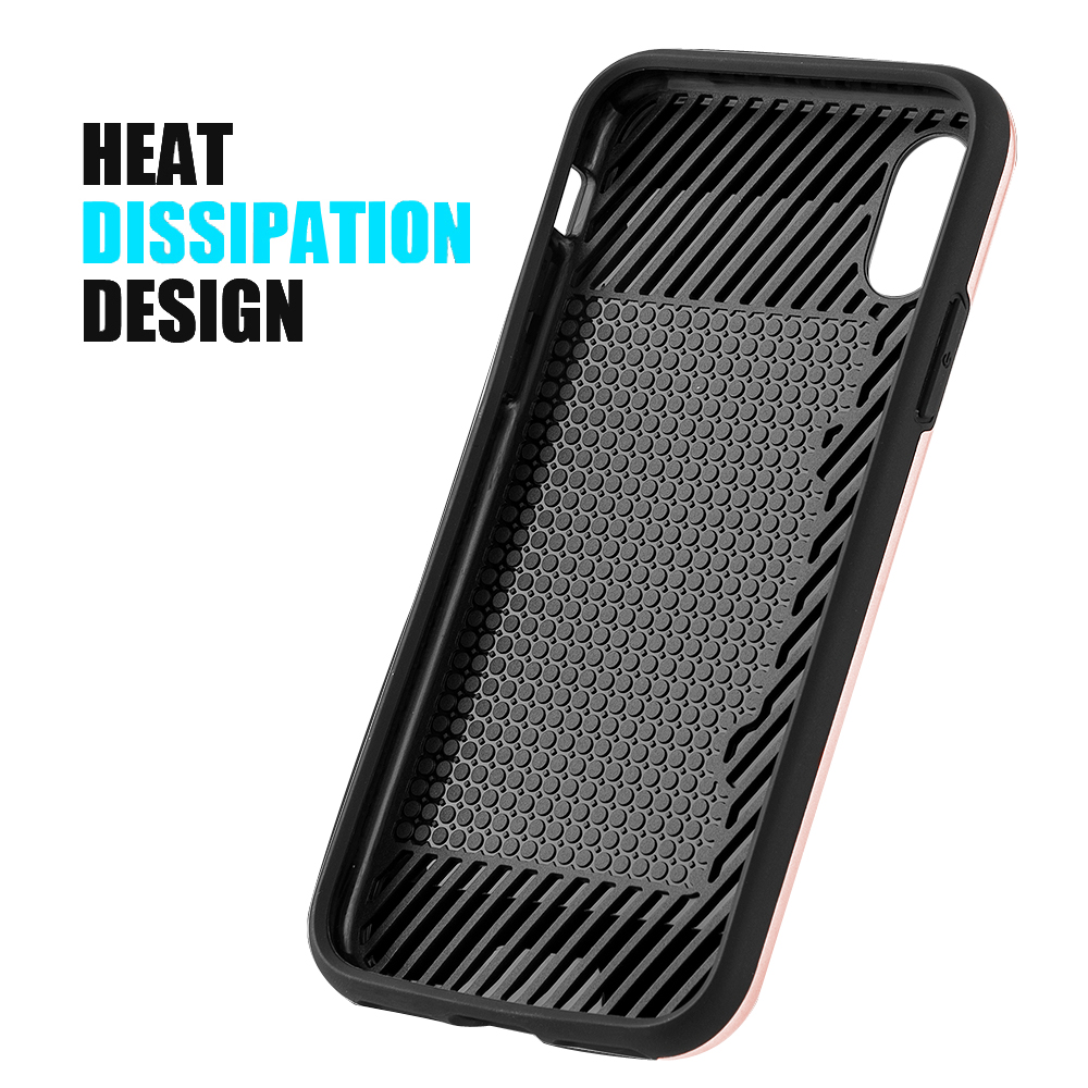 Sumaclife Protective Card Holder Hybrid Protector Case for Apple iPhone X Perfect Fit