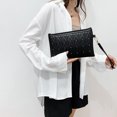 thumbnail image 3 of Bolso de embrague de noche con remaches a la moda, bolso de sobre de cuero para mujer (negro) Likrtyny multifunción de oficina, 3 of 9