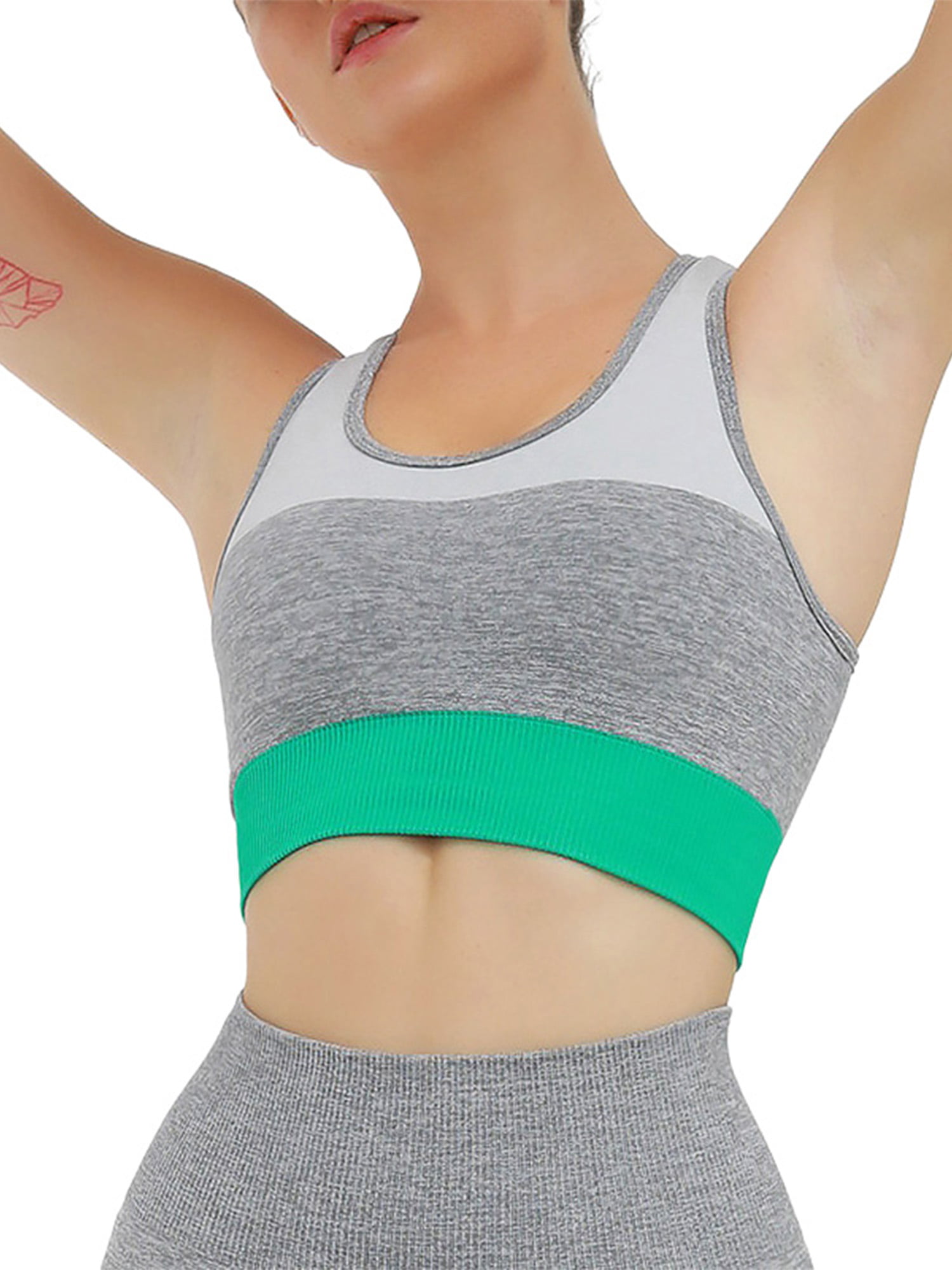 Details about   Women Cross Backless Patchwork Pattern Yoga Bra Sportswear Fitness Tank Crop Top 