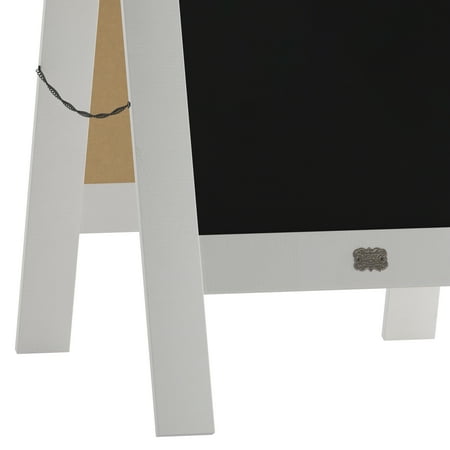 Alamont Home - Canterbury 20"W x 2-26"D x 40"H Magnetic A-Frame Chalkboard - Solid White