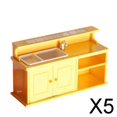 thumbnail image 1 of Gabinete de accesorios para muebles de cocina en miniatura para casa de muñecas a escala 1:12, paquete de 3 a 6 unidades 5 piezas, 1 of 8