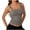 Gray, variant on Women's Sport Tank Tops Fashion Solid Color Sleeveless Stretchy Comfy Yoga Workout Fitness Base Shirts Vest Army Green Large