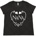 thumbnail image 3 of Inktastic Nana with Hearts and Swirls Women's Plus Size T-Shirt, 3 of 5