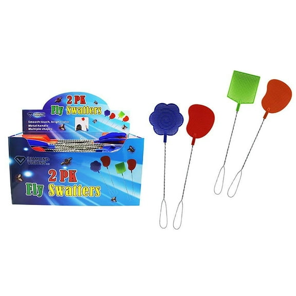 Diamond Visions 01-1932 Fly Swatter MultiPack in Assorted Colors 6 Swatters