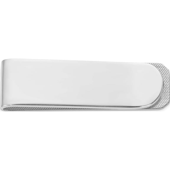 Sterling Silver Rhodium Plated Money Clip (51 X 15) Made In Italy qq500