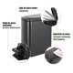 thumbnail image 5 of Timotech Bote de Basura Peque&ntilde;o para Ba&ntilde;o de 6L con Tapa con Cierre Suave y Pedal Escalonado, Bote de Basura para Cocina de Acero Inoxidable de 6L con Recipiente Interior Extra&a, 5 of 7
