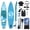 Baby Blue, variant on 11' 33" Wide Inflatable Stand Up Paddle Board SUP Board with Accessories 420 lbs for Beginners Lakes Rivers Oceans Multiple colors available 132 x 33 x 6 in