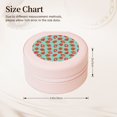 thumbnail image 2 of Fuzoiu Hand Drawn Strawberry Print Portable Jewelry Box,Round Mini Leather Travel Jewelry Case,Small Travel Jewelry Organizer,Jewelry Holder for Ring Necklace Earring for Women Girls-Pink, 2 of 7