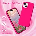 thumbnail image 2 of iPhone 15 Plus Case,Phone Case iPhone 15 Plus,Slim Fit Liquid Silicone Soft Gel Rubber Lightweight Microfiber Lining Shockproof Anti-Scratch Protective Cover for iPhone 15 Plus 6.7'', Hot Pink, 2 of 16