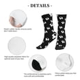 thumbnail image 6 of Crew Socks for Women Men Athletic - Cute soccer balls black Soft Comfort Breathable Mid-Calf Sole Running Socks Womens Men, 6 of 7