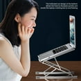 thumbnail image 4 of Laptop Cooling Stand Notebook Computer Folding Holder Aluminum Alloy Adjustable Bracket  Silver, 4 of 10