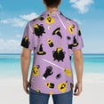 thumbnail image 6 of Balery Cute Halloween Print Men's Hawaiian Shirts Short Sleeve Beach Shirt Relaxed Fit Vacation Button Down Shirts-XX-Large, 6 of 9