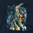 thumbnail image 2 of JLA Aquaman #1 Women's T Shirt, Navy, Medium, 2 of 6