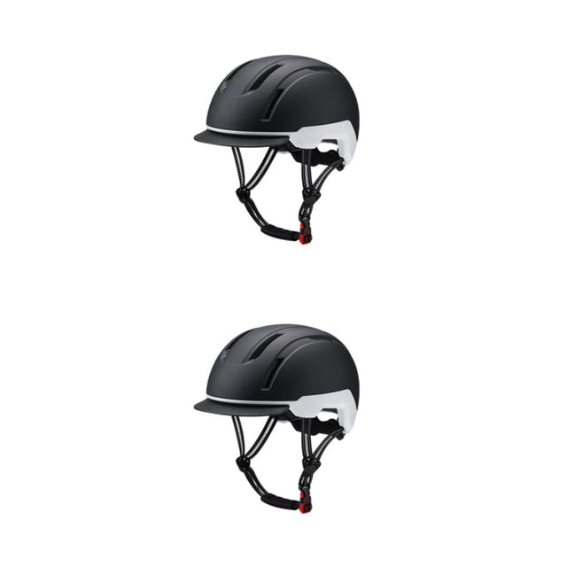 Toystoory Casco de bicicleta resistente y confiable para entusiastas del ciclismo Cascos de ciclismo Casco de equitación EPS en blanco y negro METRO【55-58CM】 2piezas