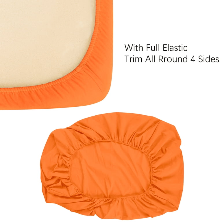 NT Bay Brushed Microfiber Fitted Crib Sheets, 2 Pack Orange photo 3