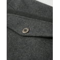 thumbnail image 5 of Ma Croix Mens Cabo Wool-Blend Overcoat with Detachable Zipper Bib Warm Winter Jacket, 5 of 8