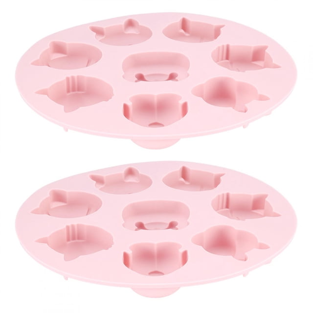 Molde de silicona Jadeshay 2 piezas para hornear pasteles forma de animales de dibujos animados