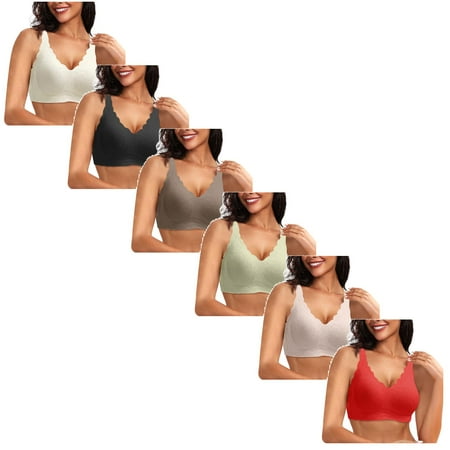 LUOGENLI Women s Bras No Underwire Front Closure Women Comfort Plus Size Unpadded Lace Underwear Adjustable Breathable Underwire Bra Women Bralette Women s Bras 44Dd XXXL