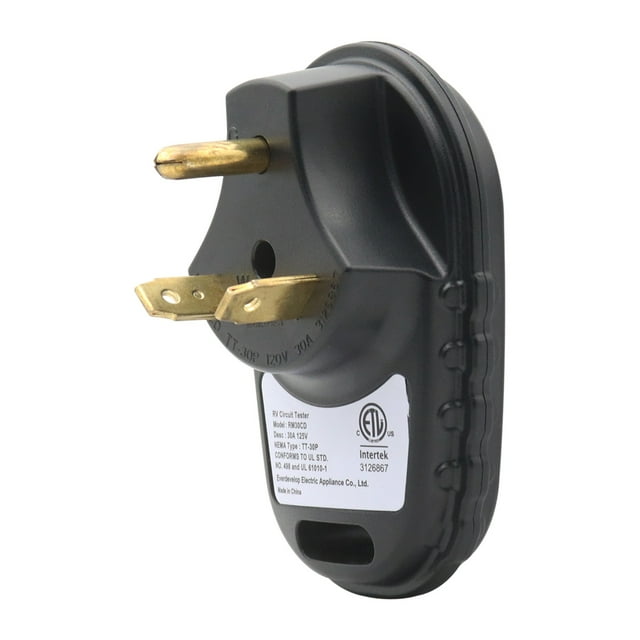 Probador de pedestal de potencia del probador de circuito de 30A / 125V RV para remolques de vi Carevas Probador de circuitos