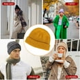 thumbnail image 2 of Qarigey Gorros de invierno de punto Casual melón gorros cráneo Cuff sombreros Casual Hip Hop a prueba de viento sombreros hombres esquí ciclismo negro Sombreros amarillo medio Qarigey AP010148-12, 2 of 6