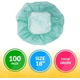thumbnail image 3 of Polypropylene Stretch Band Disposable Hair Net 18" for Nurses and Chefs, Green (100 Pack), 3 of 9