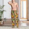 thumbnail image 4 of Bingfone Kittens With Maple Leaves Mens All Over Print Sleep Pajama Pants-Large, 4 of 5