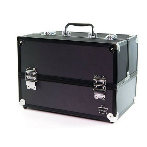 Caboodles Primped & Polished Six Tray Train Cosmetic Case, Black