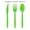 Grass Green, variant on Sportteer Plastic forks Spoons Set Anti-slip Handle Tableware Set Disposable Tableware forks: 60 Pcs/Set Food Grade High Temperature Resistant Smooth One Piece Molding Outdoor Camping BBQ forks