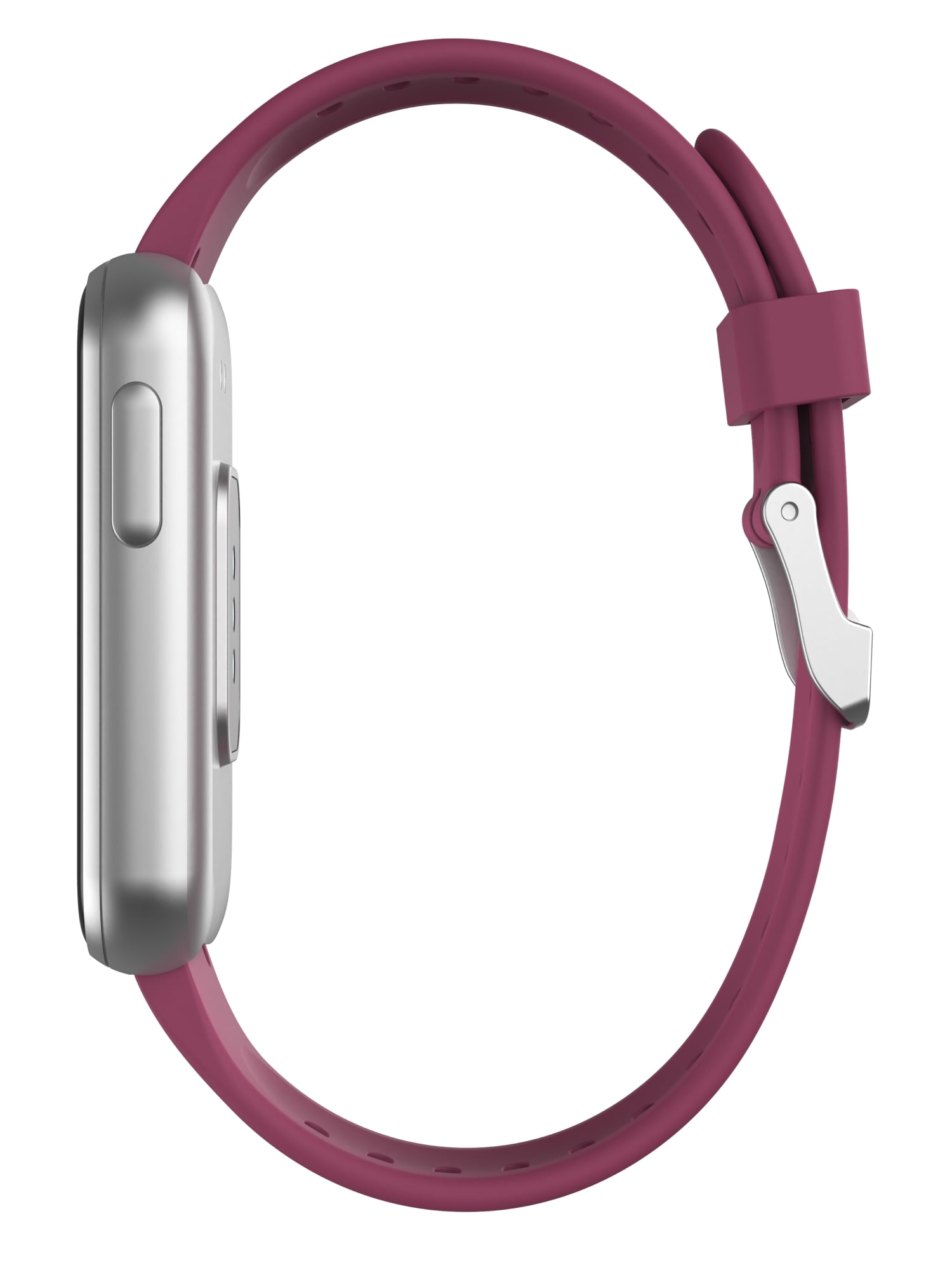iTech Active 4 Unisex Adult Smartwatch Fitness Tracker, Merlot, Silicone Strap