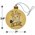 thumbnail image 6 of I Love My Pit Bull Wood Christmas Tree Holiday Ornament, 6 of 6