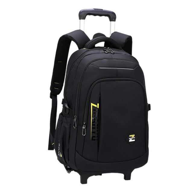 funtasica Sac à Dos à Roulettes Portable Bagage à Main pour Voyage d'Affaires d'Une Nuit Jaune 2 Petites Roues