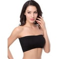 thumbnail image 4 of Women's Padded Bandeau Bra Strapless Basic Layer Tube Top Plus Size 1-3 Packs, 4 of 6
