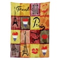 thumbnail image 3 of Ambesonne Colorful Tablecloth Rectangular Table Cover, French Paris Collage, 60"x90", Multicolor, 3 of 4