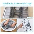 thumbnail image 4 of 3 Packs Foldable Nylon Underwear Drawer Organiser Divider, Washable Transparent Underwear Storage Box For Bras, Socks And Panties，6 Grid Bra Box + 7 Grid Panties Box + 11 Grid Socks Box（Grey）, 4 of 7