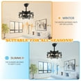 thumbnail image 6 of 18' Metal Caged Ceiling Fan with Light and Remote Control, Bella Depot 6-Speed Reversible Chandelier, 6 of 12