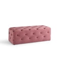 thumbnail image 6 of Tufted Accent Chair Bench, Velvet, Pink, Modern Contemporary Urban Design, Living Lounge Room Hotel Lobby Hospitality, 6 of 9