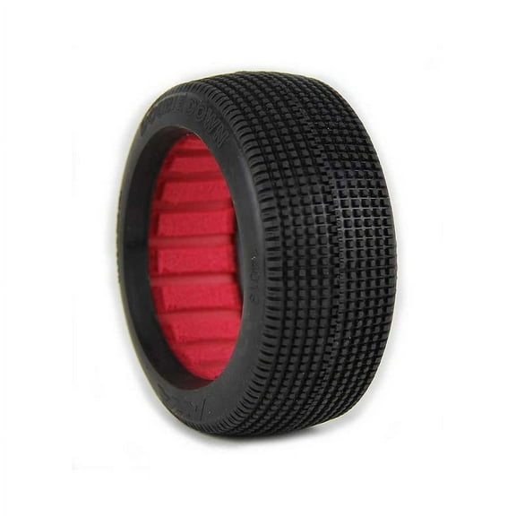 AKA PRODUCTS INC. 1/8 Buggy Double Down Super Soft W/ Red Inserts AKA14019VR RC Tire