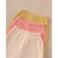 thumbnail image 5 of Toddler Girls Clothes Girls Pants Kids 3-Pack Casual Pants Toddler Solid Color Bell-bottomed Pants for Girls 1T 2T 3T 4T 5T Apricot Pink Yellow, 5 of 6