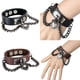 thumbnail image 4 of Brazalete punk Brazalete de cadena de material cuero con amulèto en apariencia de de aleación fresca de roca - 2.6 pulgadas de diámetr café Yinane Brazalete de PU de Punk Rock, 4 of 8