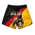 thumbnail image 2 of Women's Football Graphic T-Shirt, Women's Casual Loose Fit Printed Shorts with Pockets - Elastic Waist Drawstring Summer Shorts for Soccer Tournament 2026 Yellow Size: 2XL, 2 of 5