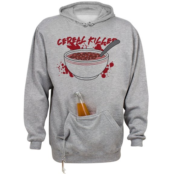 Cereal Killer Beer Holder Tailgate Hoodie Sweatshirt Unisex Large Oxford