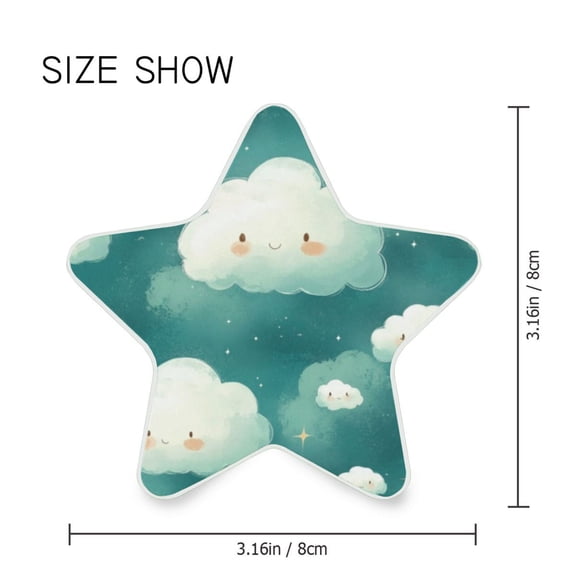 Star Shaped Energy Saving Night Light Living Room Night Light, Bedroom Night Light, Corridor Night Light, Study Night Light Cartoon Green Smile Cloud