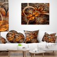 thumbnail image 4 of Dark Orange Fractal Flower - Abstract Throw Pillow - 18x18, 4 of 5
