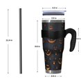 thumbnail image 4 of 40oz Tumbler,Halloween Glowing Pumpkins Pattern Insulated Tumblers with Removable Handle,Stainless Steel Double Vacuum Coffee Tumbler Cup with Straw for Home,Office,Travel,Party, 4 of 5