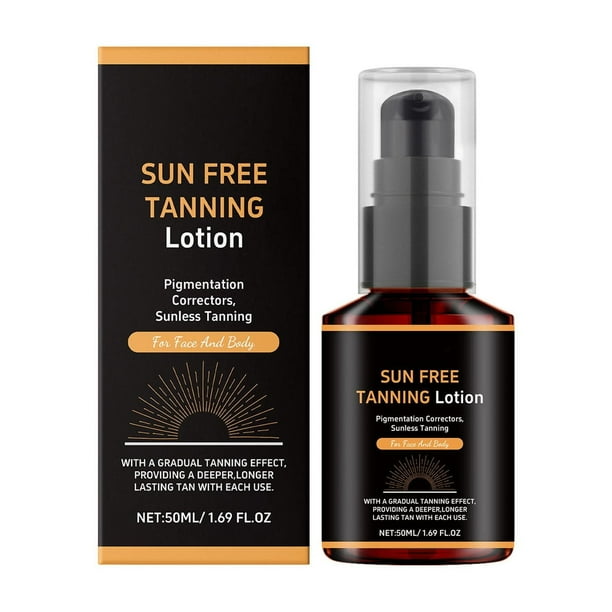 Protector solar para rostro, protector solar facial, bronceador facial, loción autobronceadora rápida, autobronceador natural sin sol, loción bronceadora hidratante para rostro y cuerpo, 50 ml en crem