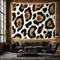 thumbnail image 6 of Leopard Spots in High Contrast Safari Pattern Dramatic Rustic Style for Animal Print Lovers Wildlife Decor Birthday Gift Tapestry Wall Hanging for Bedroom, Living Room and Dorm, 6 of 7